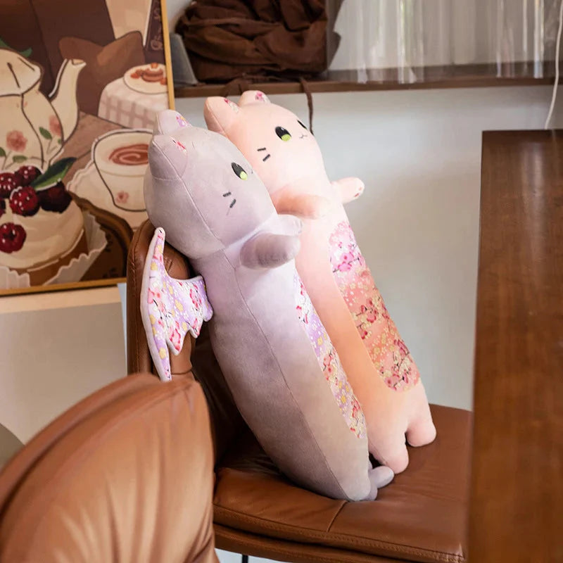 Katzen Plüschtiere – Lange kuschelige Luna & Solis Sakura Plüschspielzeuge für Kinder