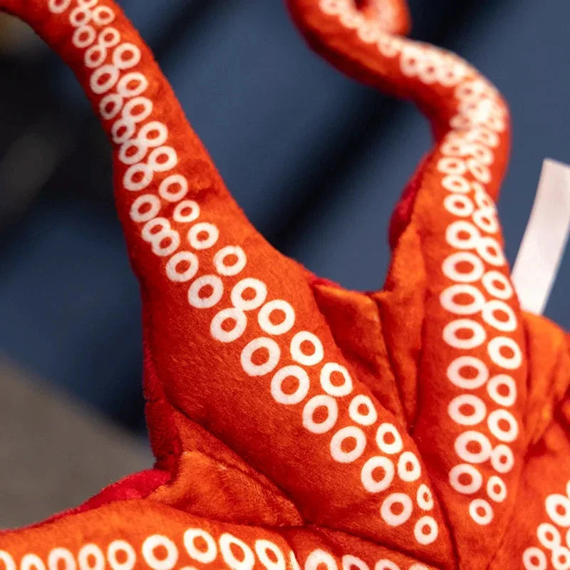 Oktopus Plüschspielzeug – Lebensechter roter Plüsch-Oktopus für Kinder und Sammler