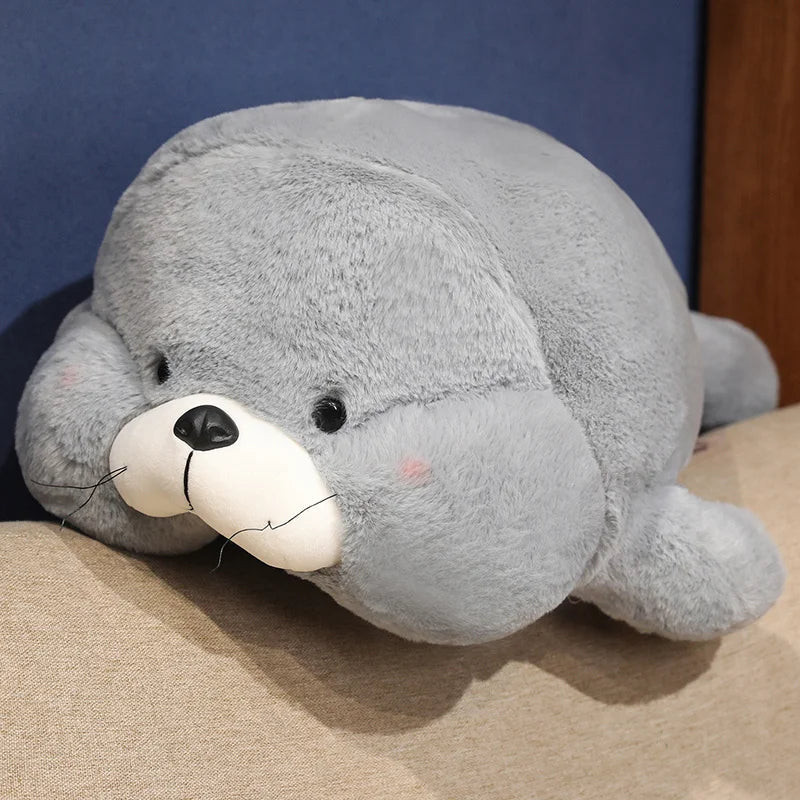 Plüschfisch Spielzeug – Dicke Wangen Weiß Graufisch für Kinder und Sammler