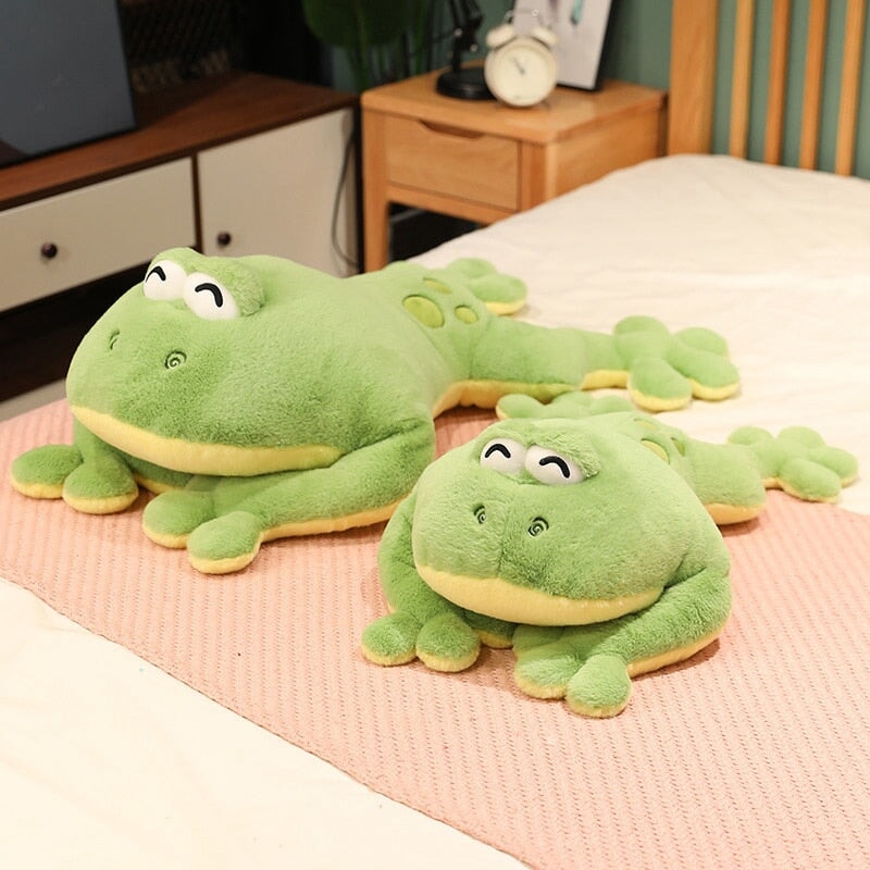 Plüschtier Frosch groß – Kuscheltier weich und niedlich für Kinder und Erwachsene