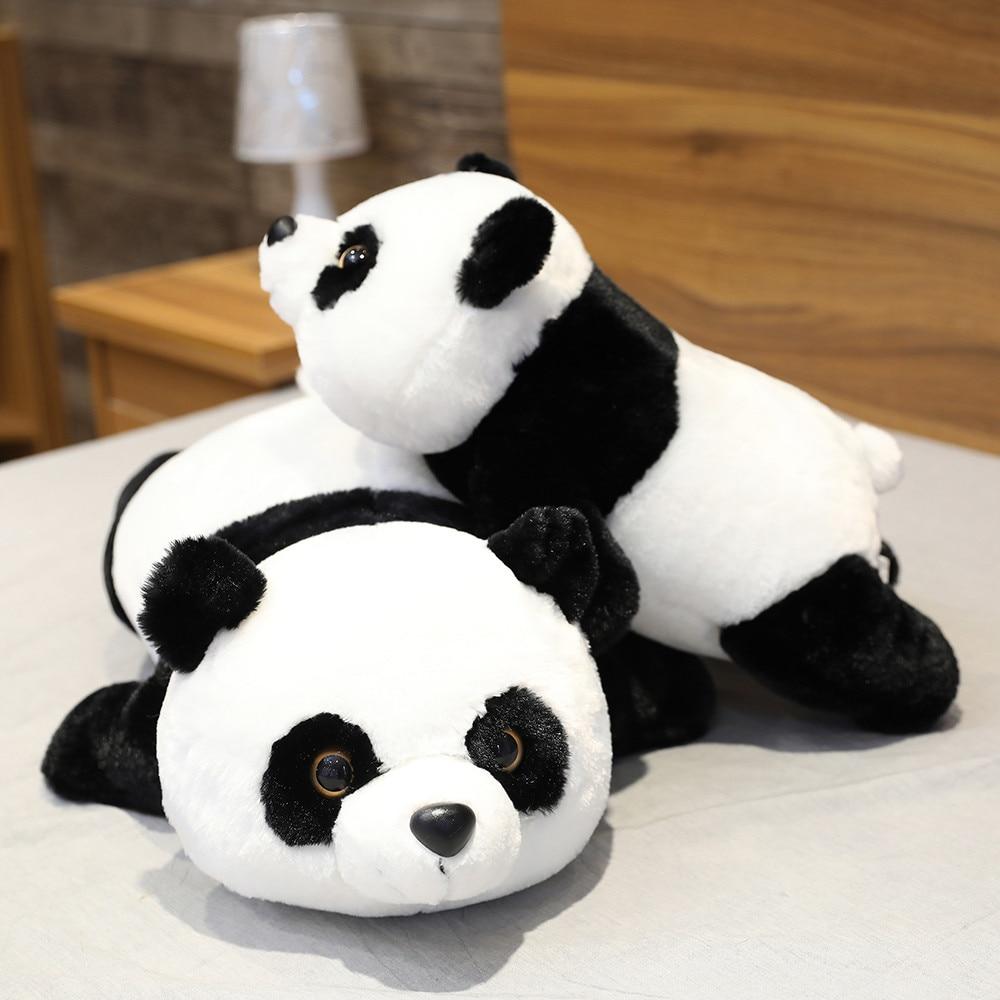 Plüschtier Panda – Schlafender Panda Kuscheltier aus weichem Material für Kinder