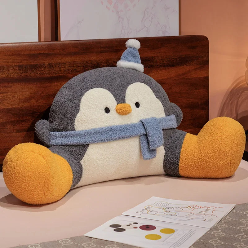 Rückenstützkissen Pinguin – Flauschiges Sitzkissen für Kinderzimmer und Sofa