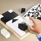180 Piece 3D Puzzle Board Game with Pattern Cards and Interlocking Tiles for Kids