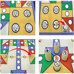 Foldable Ludo Board Game Mat with Dice