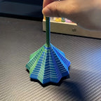 3D Geometric Cascade Fidget Toy with Folding Layers