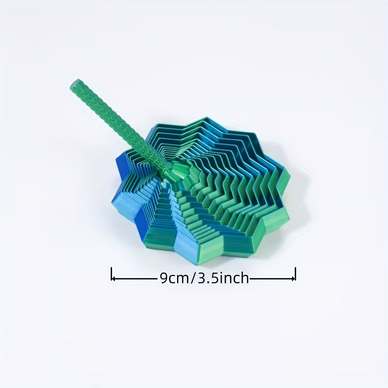 3D Geometric Cascade Fidget Toy with Folding Layers