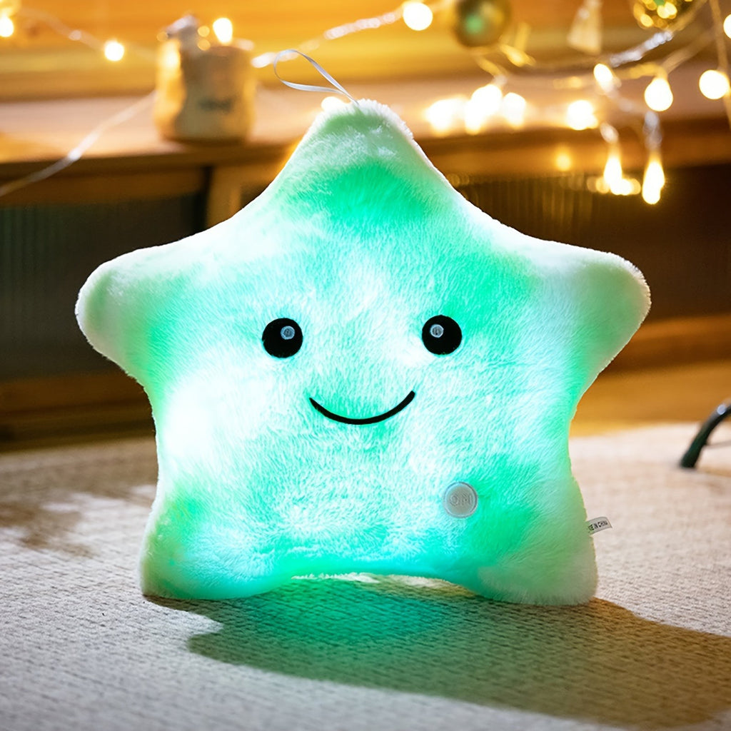 Light Up Star Plush Toy with Soft LED Glow and Battery Operated Night Light