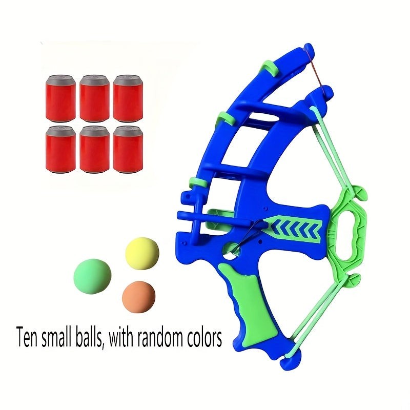 Kids Foam Ball Blaster Shooting Toy Set with Target Cans