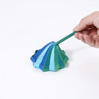 3D Geometric Cascade Fidget Toy with Folding Layers