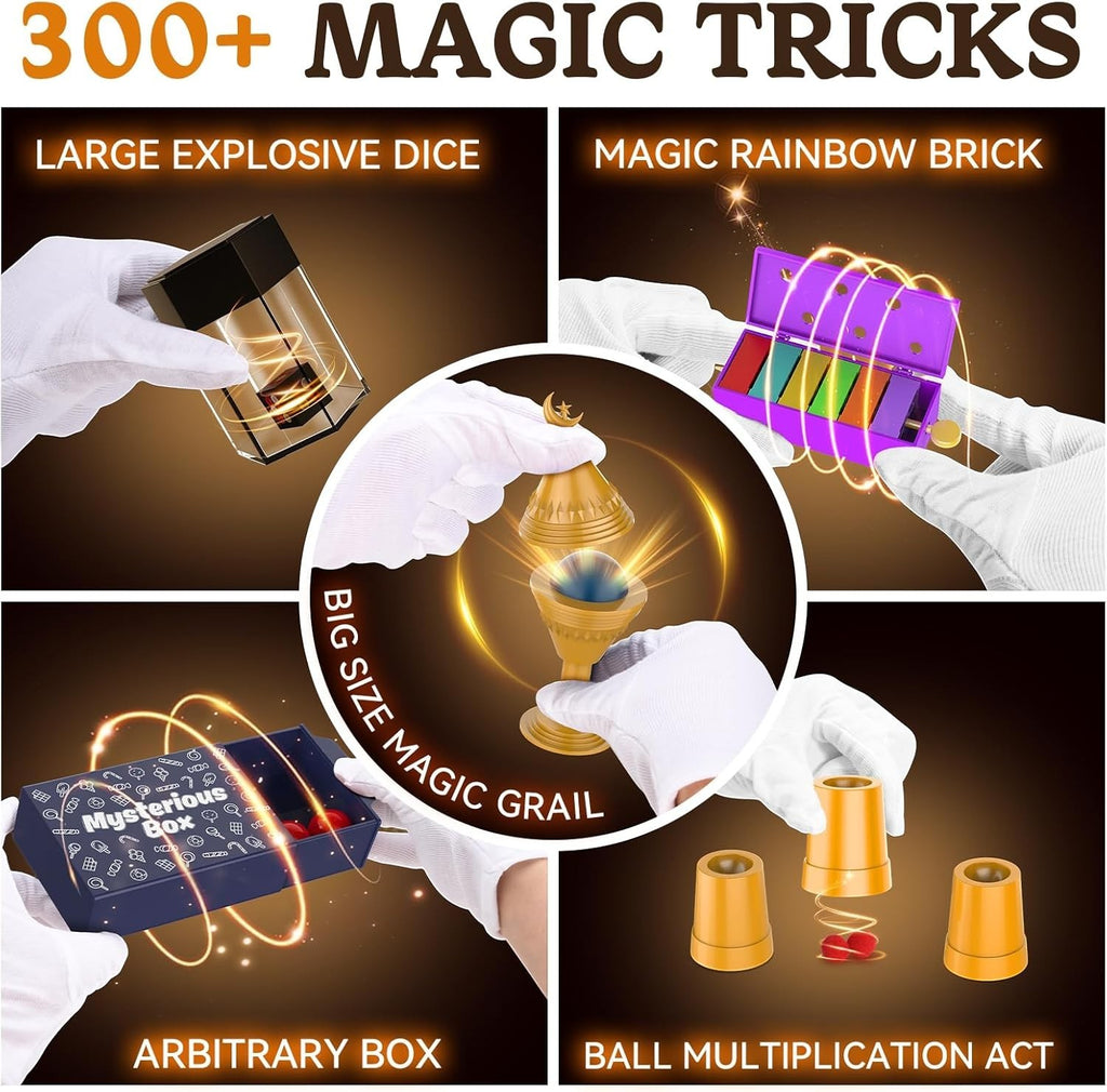 35 in 1 Magic Tricks Kit with 300 Plus Illusions and Props for Kids