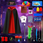 Kids Magic Tricks Set with Wand, Hat and Cape Costume