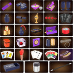 35 in 1 Magic Tricks Kit with 300 Plus Illusions and Props for Kids