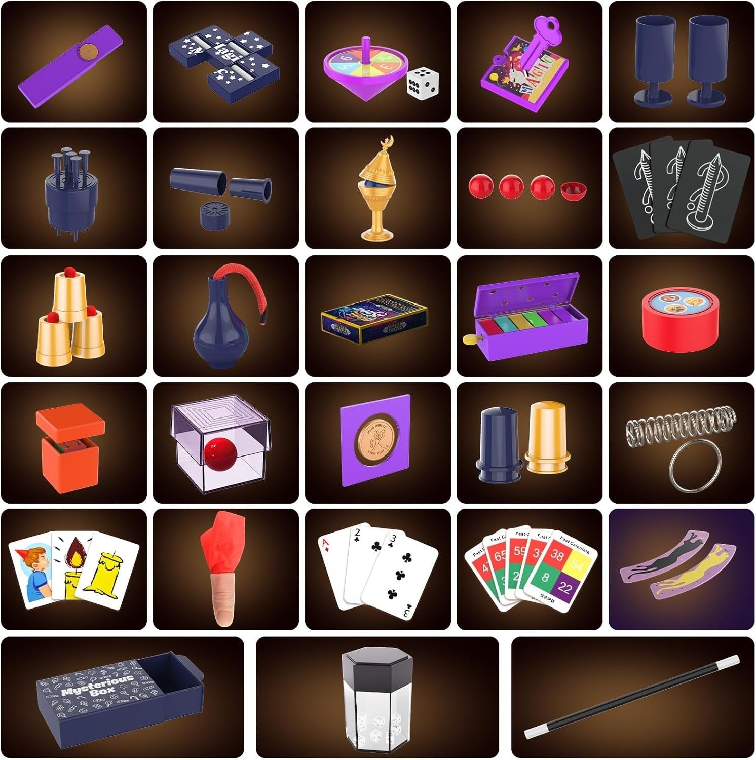 35 in 1 Magic Tricks Kit with 300 Plus Illusions and Props for Kids