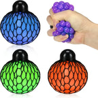Grape Mesh Squishy Stress Ball Toy with Color-Changing Squeeze Effect