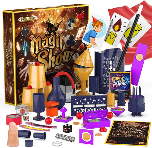 35 in 1 Magic Tricks Kit with 300 Plus Illusions and Props for Kids