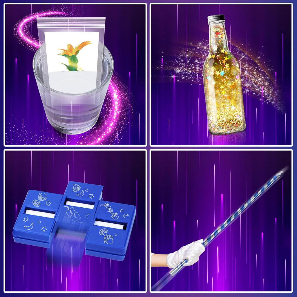 Kids Magic Tricks Set with Cups, Wand and Illusion Props Including Easy Magic Kit