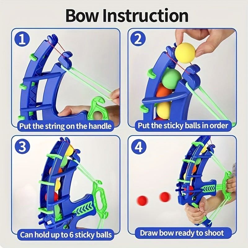 Kids Foam Ball Blaster Shooting Toy Set with Target Cans