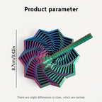 3D Geometric Cascade Fidget Toy with Folding Layers