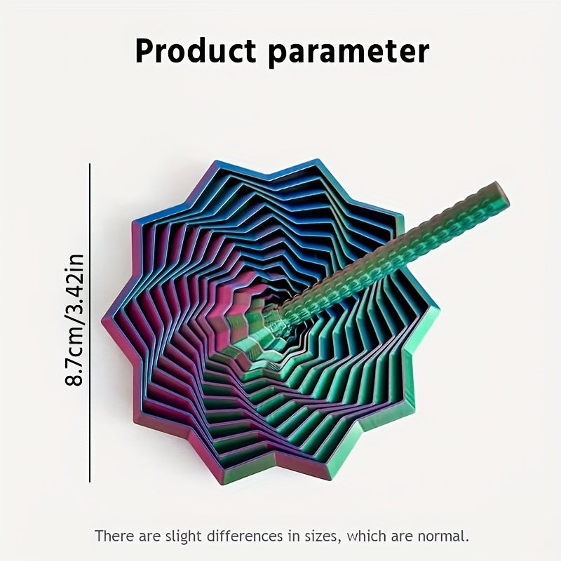 3D Geometric Cascade Fidget Toy with Folding Layers