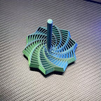 3D Geometric Cascade Fidget Toy with Folding Layers