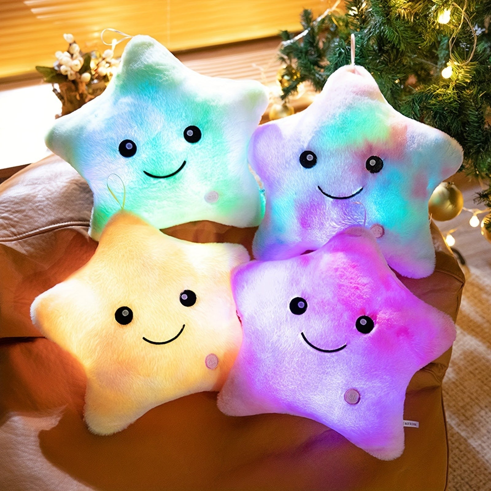Light Up Star Plush Toy with Soft LED Glow and Battery Operated Night Light