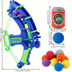 Kids Foam Ball Blaster Shooting Toy Set with Target Cans