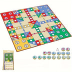 Foldable Ludo Board Game Mat with Dice