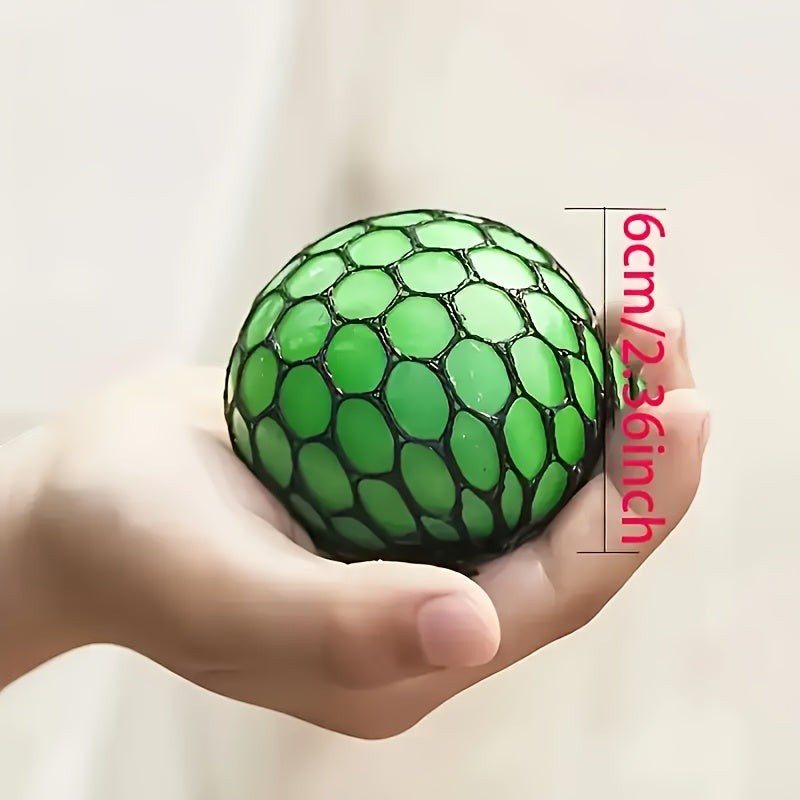 Grape Mesh Squishy Stress Ball Toy with Color-Changing Squeeze Effect