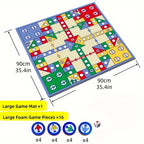 Foldable Ludo Board Game Mat with Dice