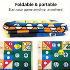 Foldable Ludo Board Game Mat with Dice