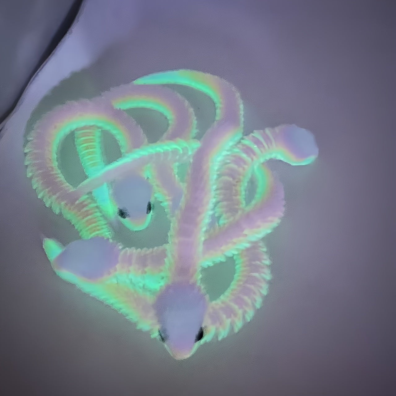 Glow in the Dark Poseable Snake Toy with Flexible Segments