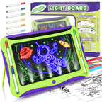 LED Light-Up Drawing Tablet for Kids with Neon Glow Effect and Reusable Writing Surface