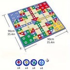 Foldable Ludo Board Game Mat with Dice