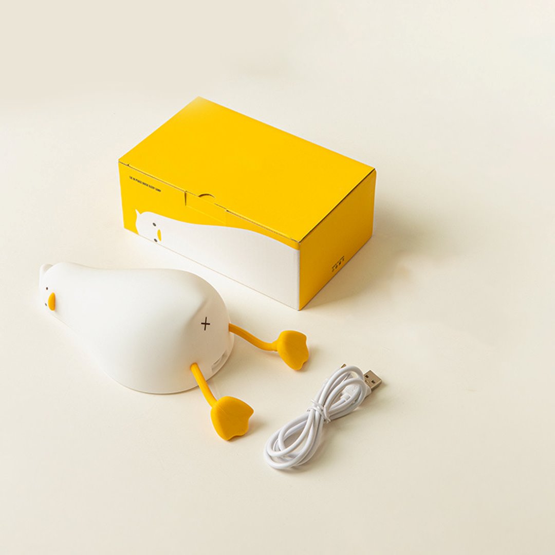 LED Nachtlicht Ente – Schlafende Ente Nachtlampe für Kinderzimmer, weich und sicher