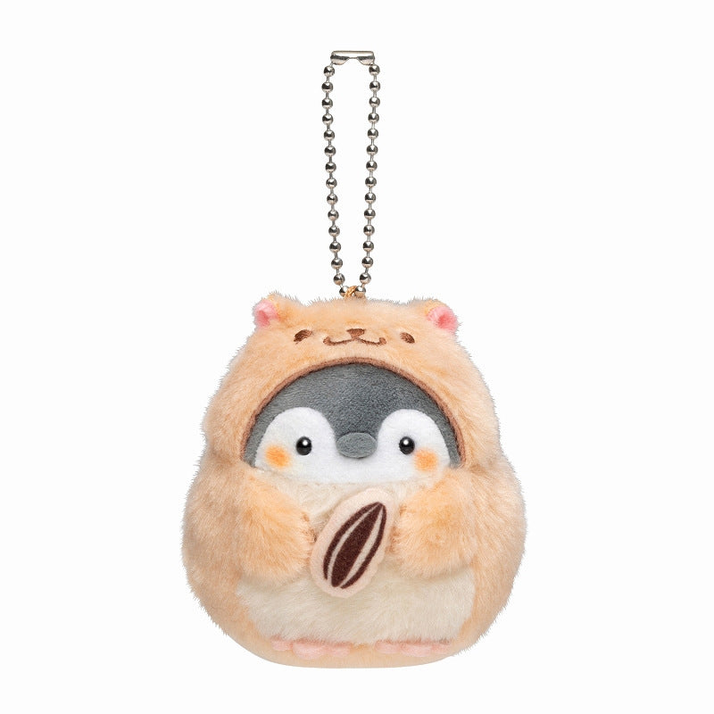 Mini Kawaii Pinguin Hamster Schlüsselanhänger – Süßer Plüsch Anhänger für Taschen