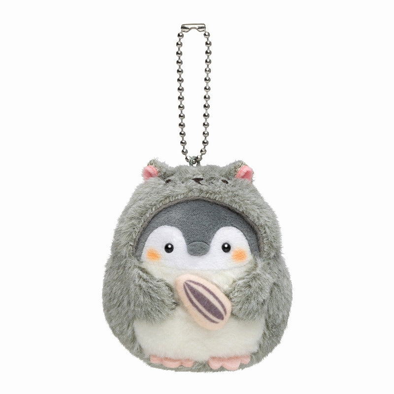 Mini Kawaii Pinguin Hamster Schlüsselanhänger – Süßer Plüsch Anhänger für Taschen