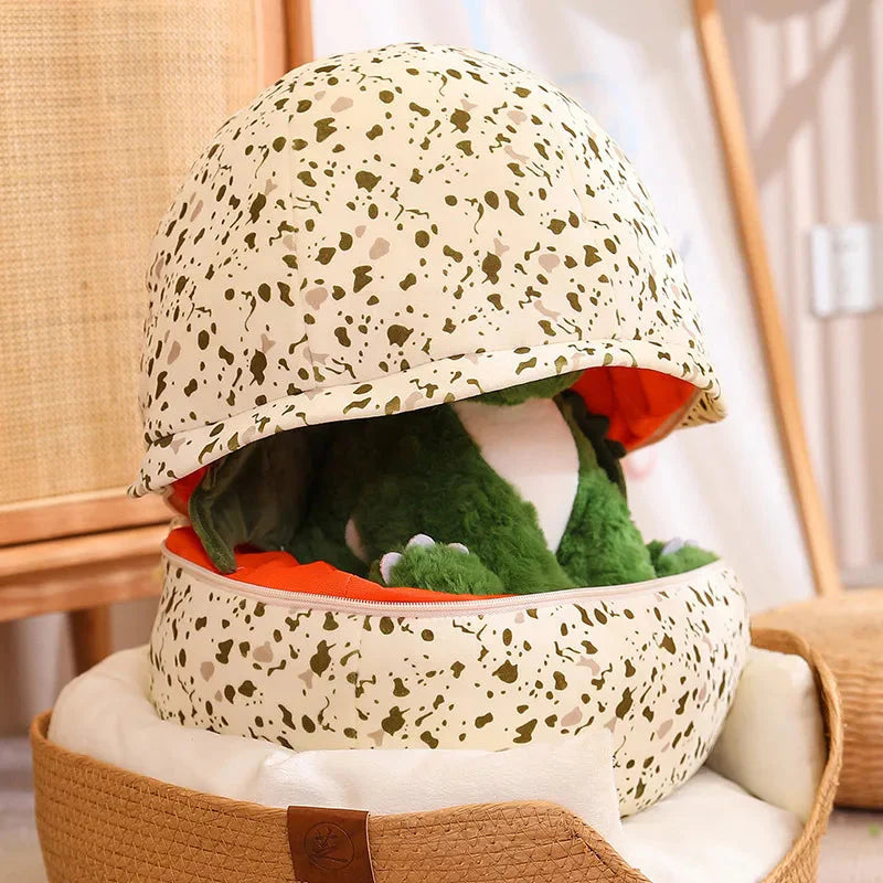 Plüsch Drache Ei 2-in-1 – Kuscheltier und Kissen für Kinder, weich und vielseitig