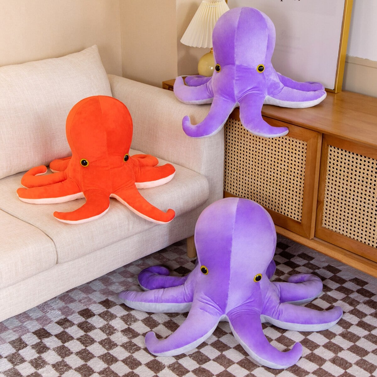 Plüsch-Oktopus Spielzeug – Buntes Duo-Plüschtier für Kinder und Sammler