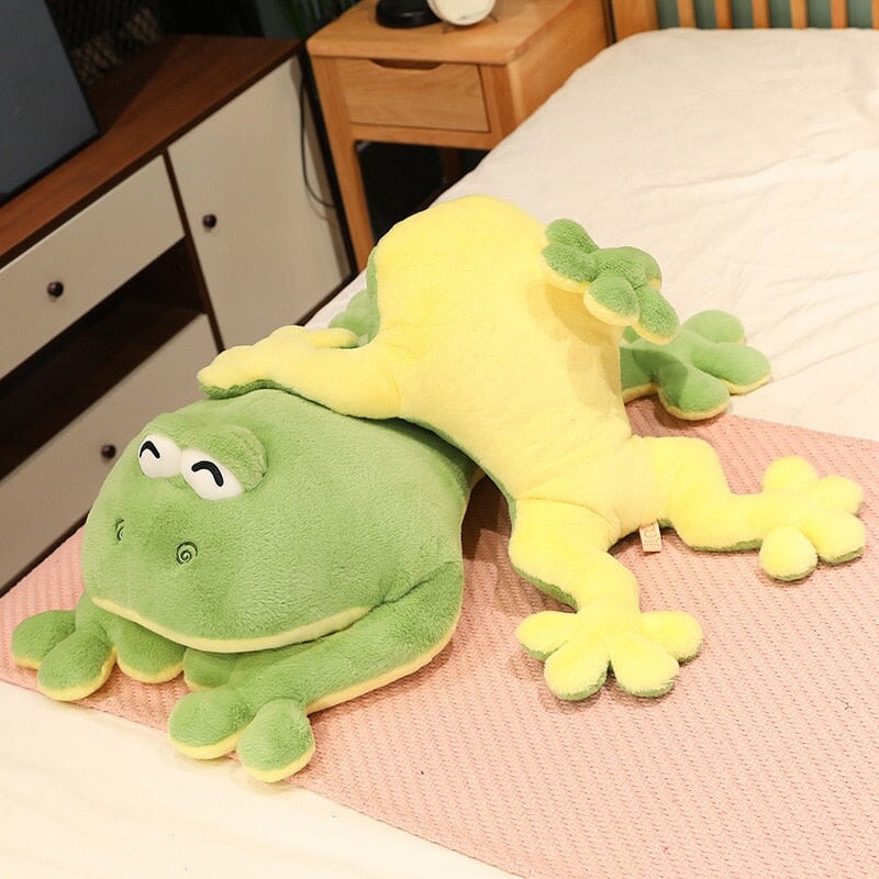 Plüschtier Frosch groß – Kuscheltier weich und niedlich für Kinder und Erwachsene