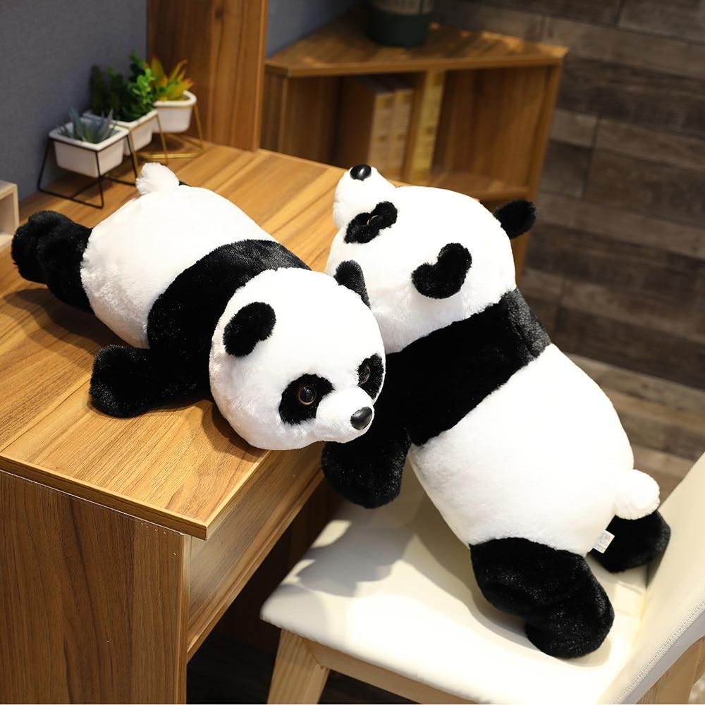 Plüschtier Panda – Schlafender Panda Kuscheltier aus weichem Material für Kinder