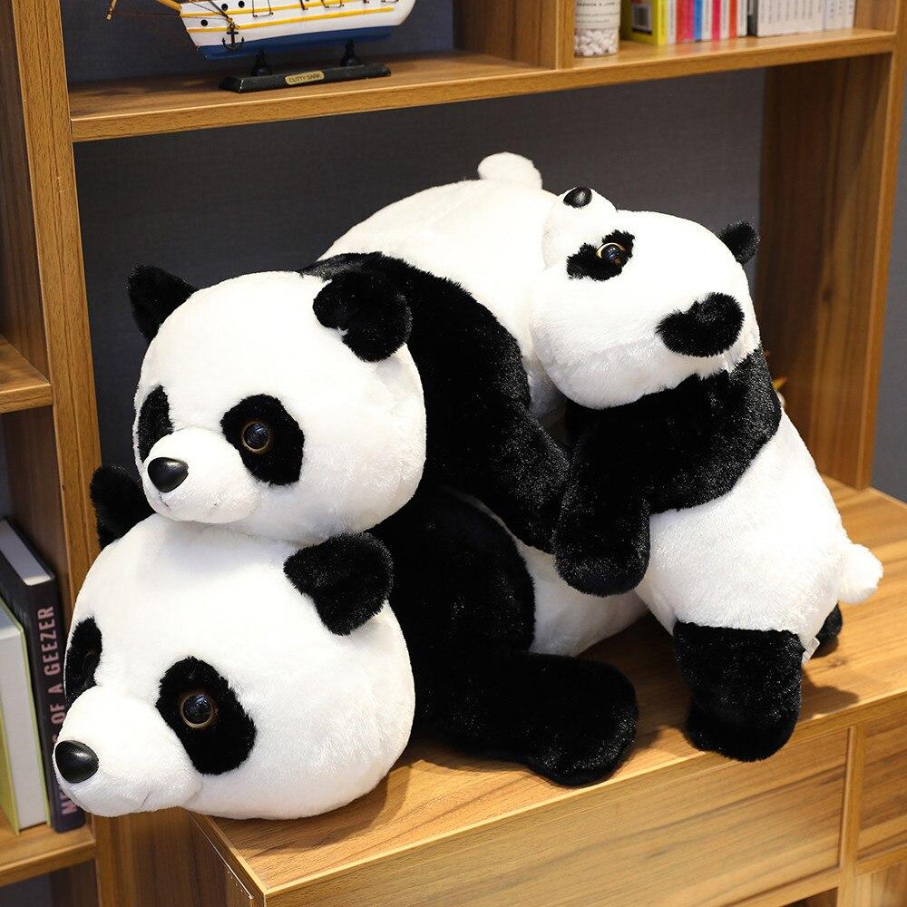 Plüschtier Panda – Schlafender Panda Kuscheltier aus weichem Material für Kinder