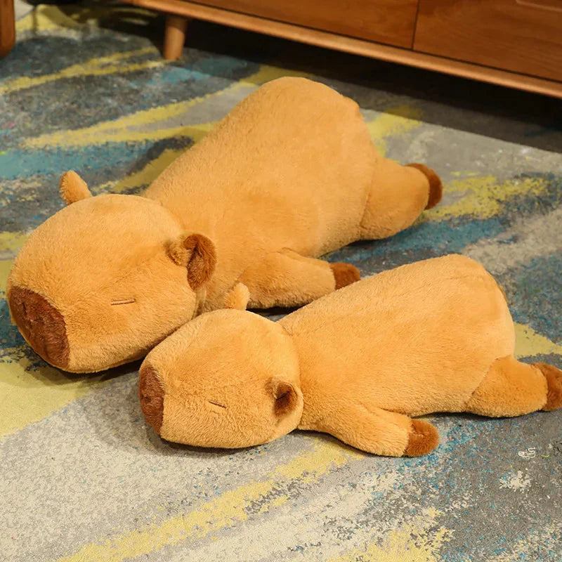Plüschtiere Capybara – Flauschige Schlafende Capybara Kuscheltiere für Kinder