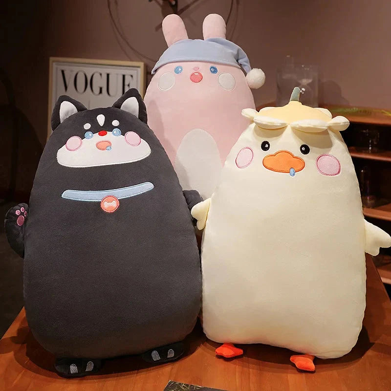 Plüschtiere Hund Katze Hase Ente – Weiche Pfannkuchen Plüschkollektion 2024