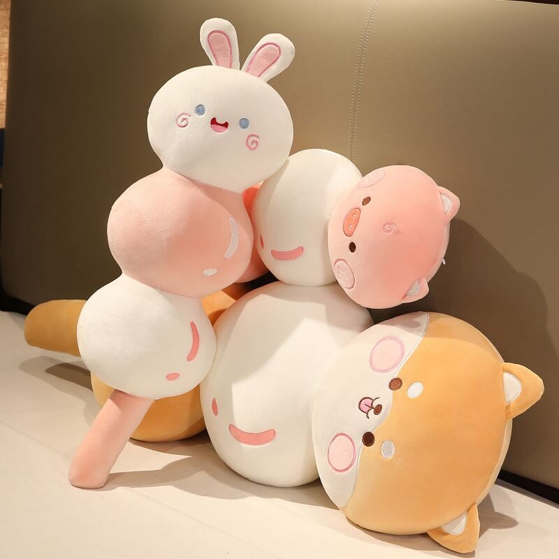 Plush Dango Snack Buddies – Kawaii Pastel Dango Plushies for Kids
