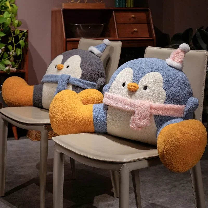 Rückenstützkissen Pinguin – Flauschiges Sitzkissen für Kinderzimmer und Sofa